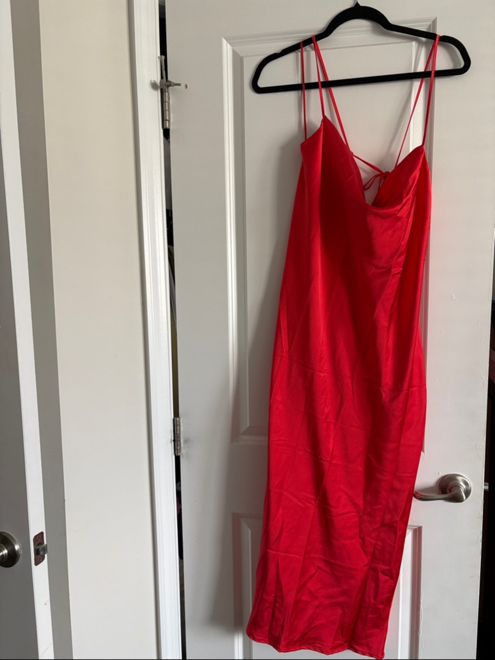 Old Navy Red Slip Maxi Dress with Double Spaghetti Straps